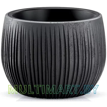 Горшок Prosperplast Beton Bowl DKB150-B411 (черный бетон)